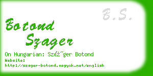 botond szager business card